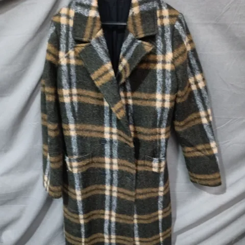 ALLSAINTS ENSLEY CHECK COAT IN MULTI SIZE UNSPECIFIED