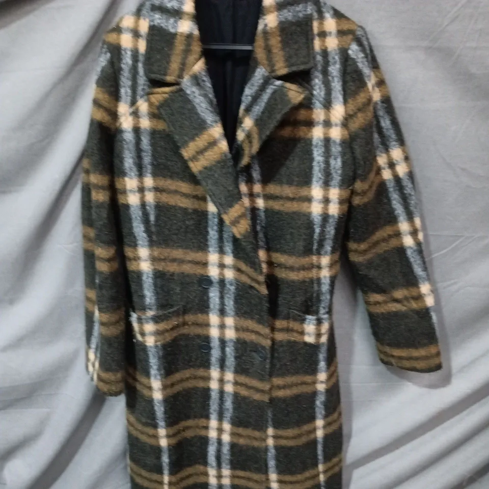 ALLSAINTS ENSLEY CHECK COAT IN MULTI SIZE UNSPECIFIED