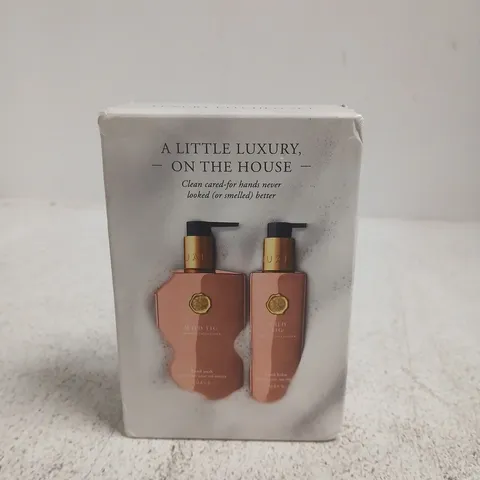 BOXED AND SEALED RITUALS THE RITUAL OF WILD FIG PRIVATE COLLECTION A LITTLE LUXURY, ON THE HOUSE HAND WASH DUO GIFT SET