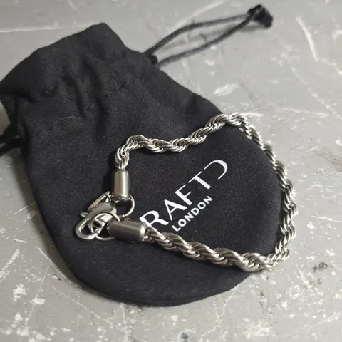 CRAFTD LONDON ROPE SILVER BRACELET