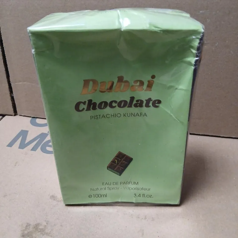 BOXED AND SEALED DUBAI CHOCOLATE PISTACHIO KUNAFA EAU DE PARFUM 100ML