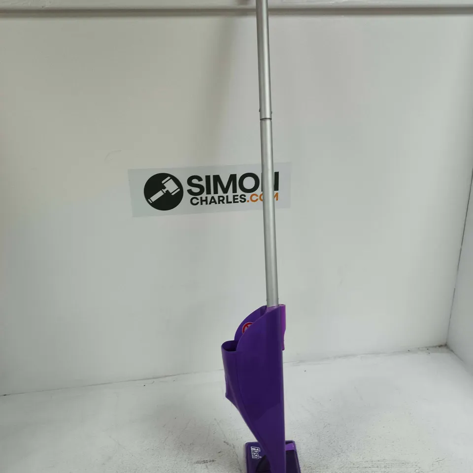 FLASH MOP WITH PURPLE HEAD AND EXTENDABLE SILVER HANDLE