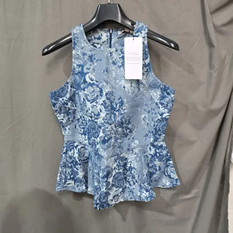 FRENCH CONNECTION BLUE FLORAL SLEEVELESS DRESS – WOMEN'S, WITH TAGS