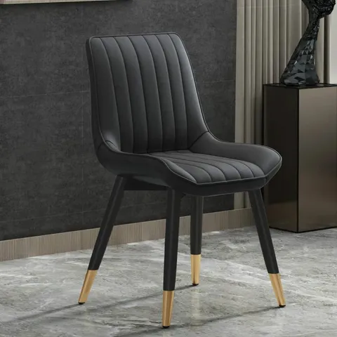 BOXED 4× APPOMATTOX UPHOLSTERED PU LEATHER DINING CHAIRS