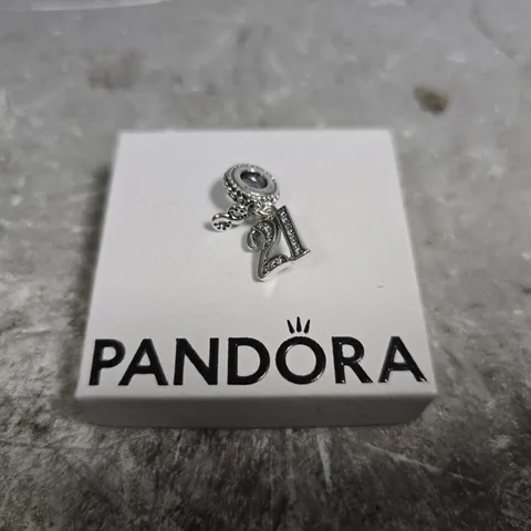 BOXED PANDORA 21ST CELEBRATION DANGLE CHARM