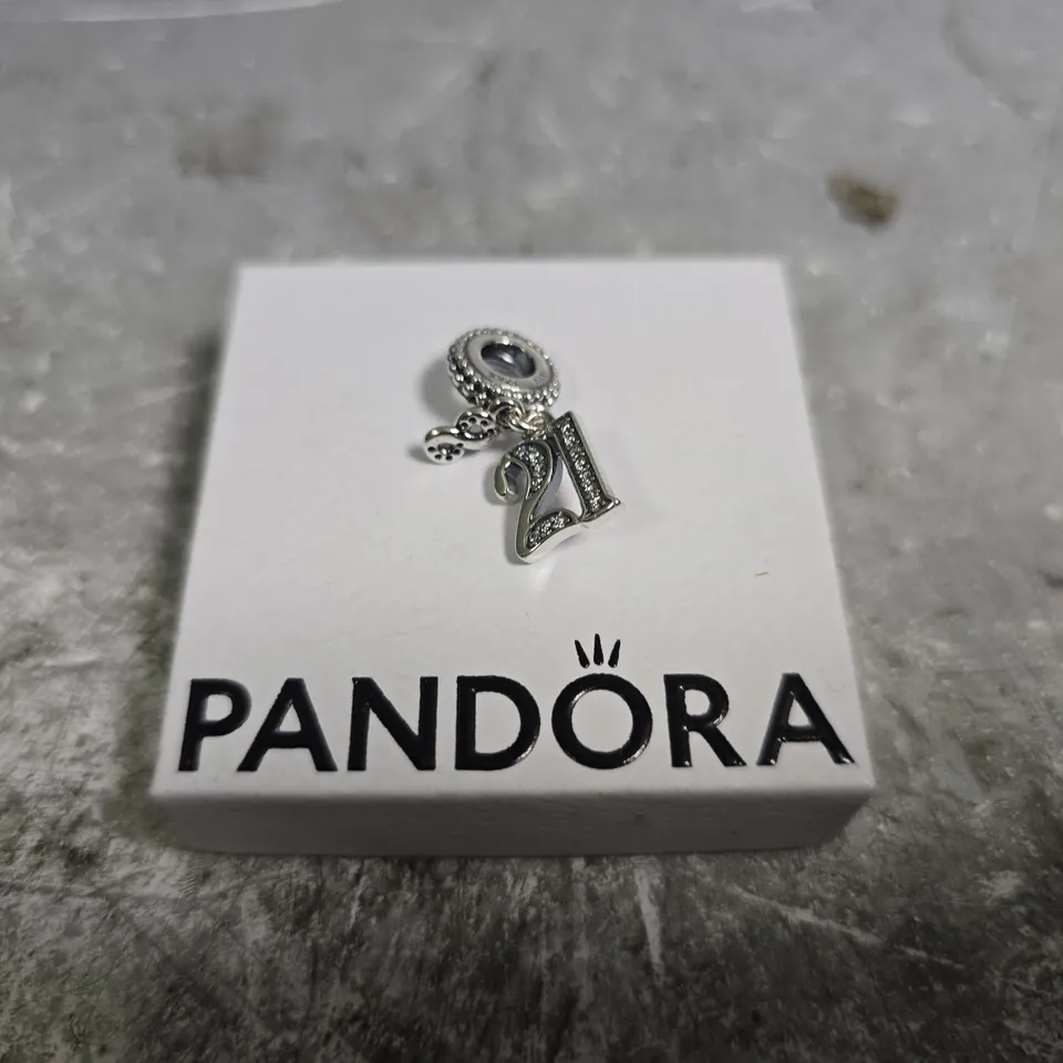 BOXED PANDORA 21ST CELEBRATION DANGLE CHARM