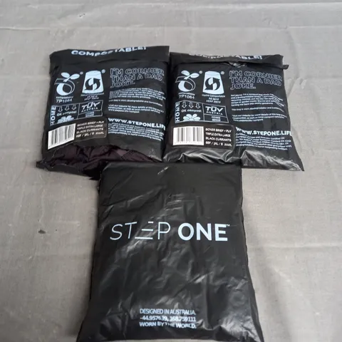 STEP ONE X3 BOXER BRIEF + FLY IN BLACK CURRENTS SIZE 3XL