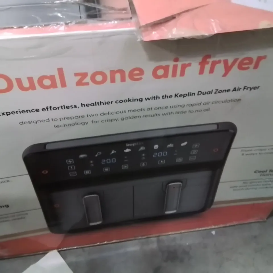 BOXED KEPLIN 9 LITRE DUAL DRAWER AIRFRYER