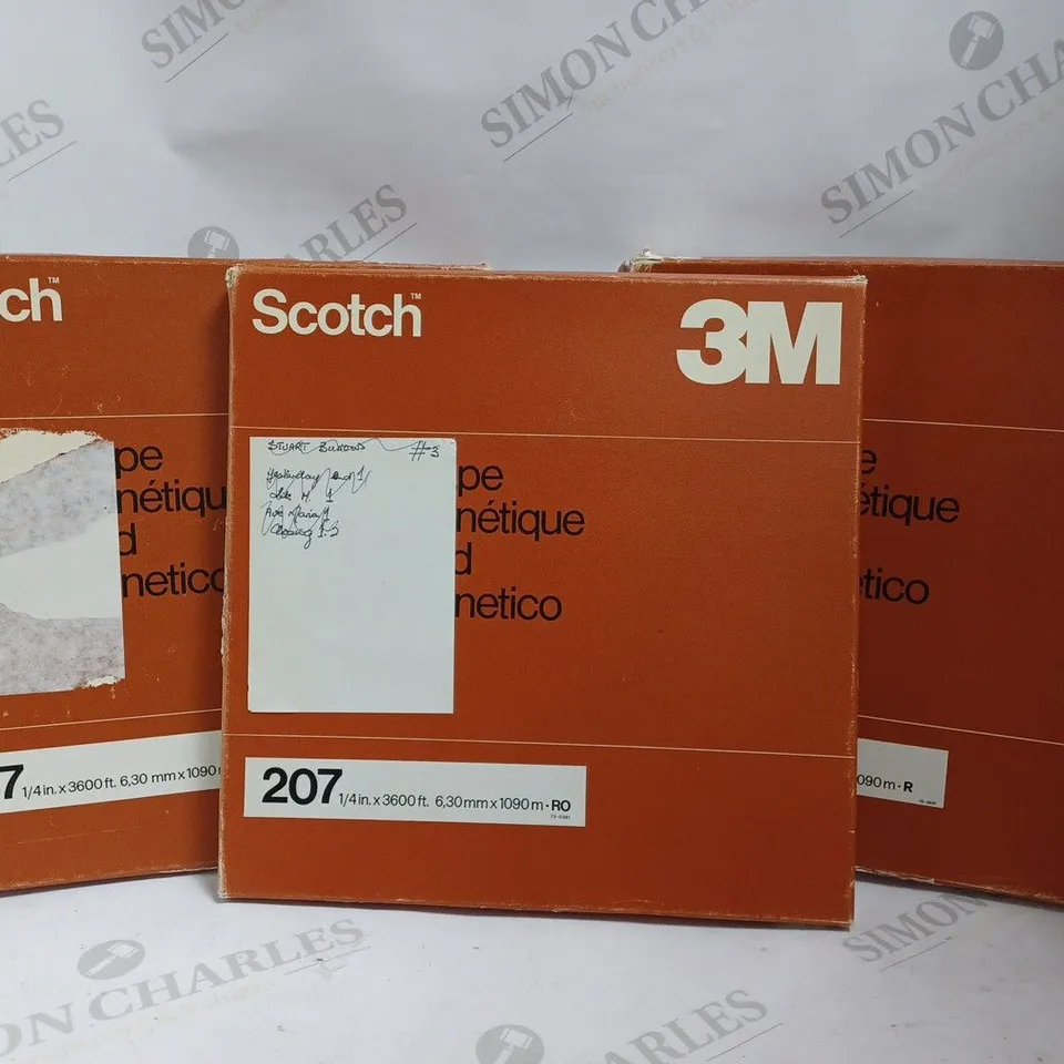 SET OF 3 SCOTCH 3M 207 1/4IN X 36000FT R/RO REELS