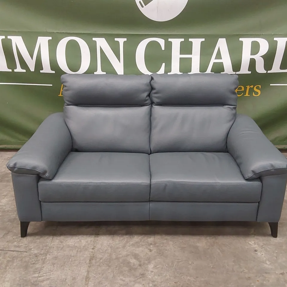 QUALITY DESIGNER ITALIAN MADE OLIVER MAXI 2 SEATER LEATHER SOFA