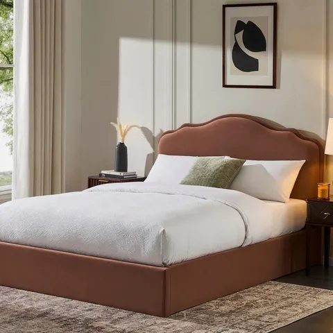 BOXED DUSK WILTSHIRE OTTOMAN STORAGE BED - MAUVE // SIZE: 4FT6 DOUBLE (2 BOXES)