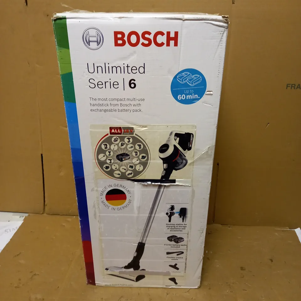 BOXED BOSCH ULIMITED SERIES 6 VACCUM CLEANER