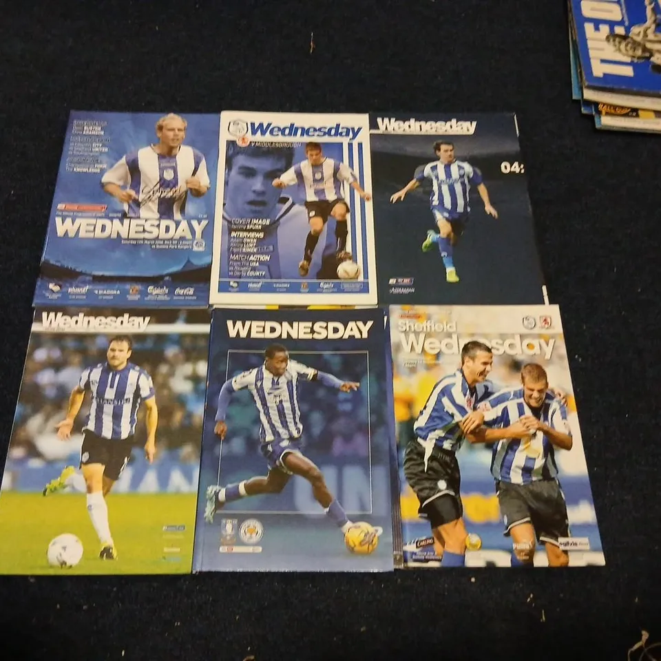 APPROXIMATELY 18 SHEFFIELD WEDNESDAY FC MATCH DAY PROGRAMMES FROM 2000'S TO THE 2020'S