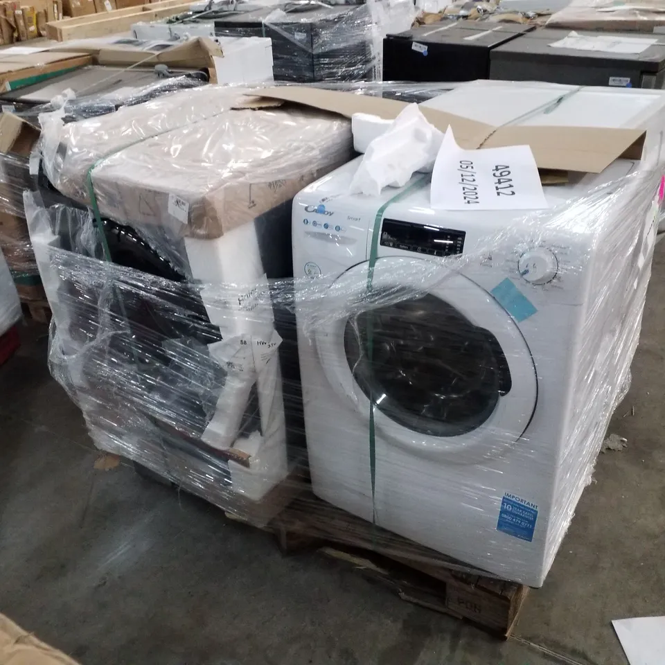 PALLET OF APPROXIMATELY 4 UNPROCESSED RAW RETURN WHITE GOODS TO INCLUDE;