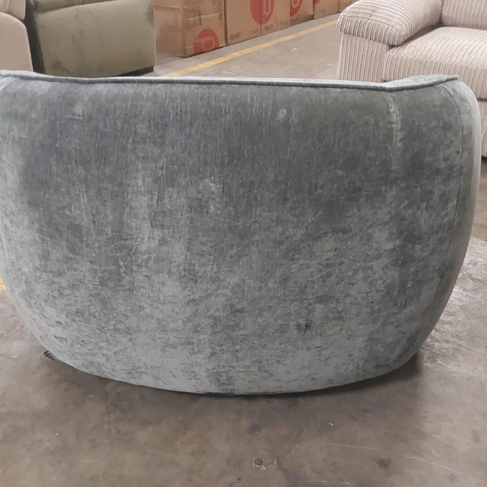 DANETTI ZOEY BLUE GREY FABRIC ARMCHAIR