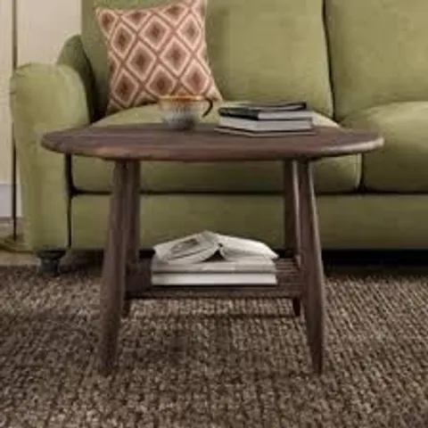 BOXED HAIDER COFFEE TABLE, ACACIA WOOD - DARK WOOD (1 BOX)