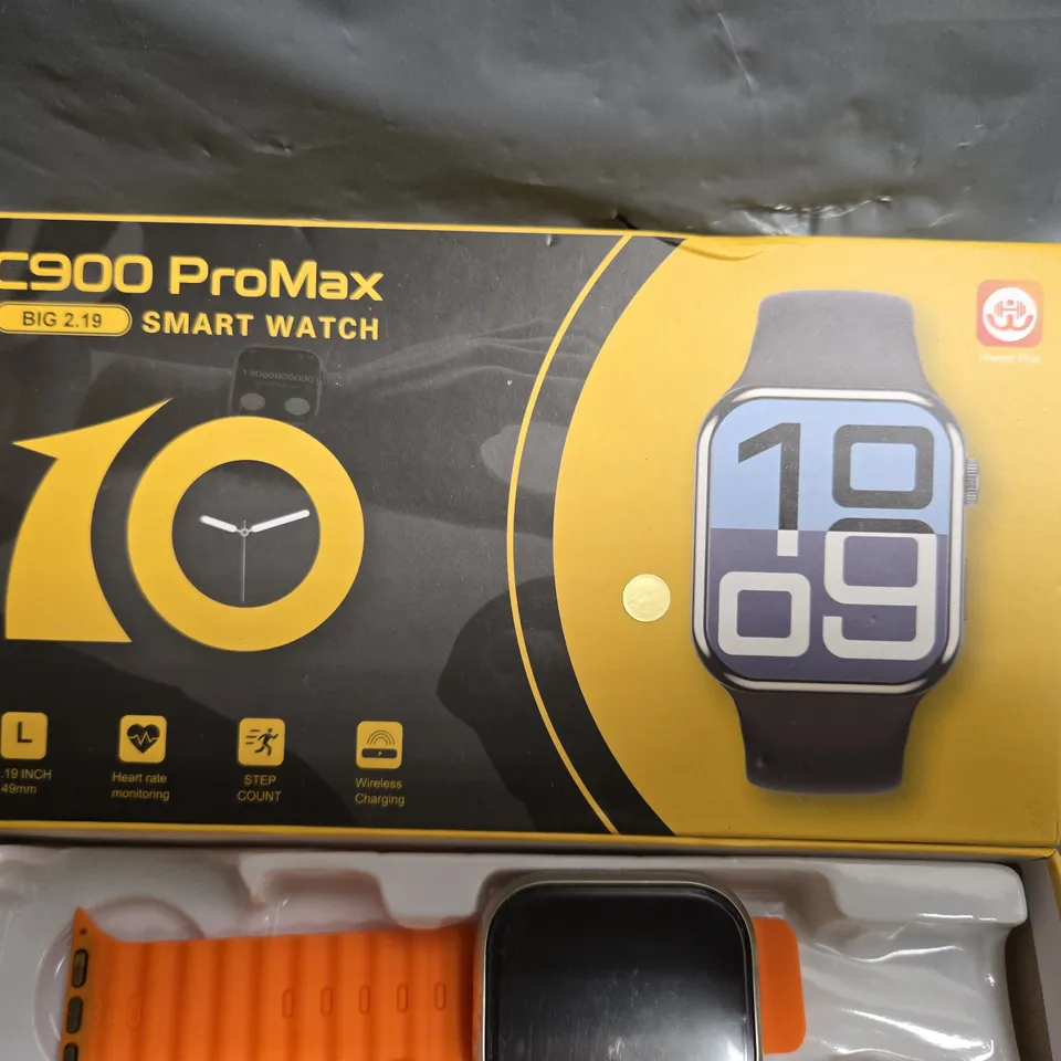 C900 PROMAX SMART WATCH – SPACE ALUMINUM CASE, ORANGE BAND