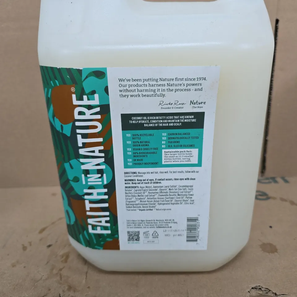 FAITH IN NATURE HYDRATING SHAMPOO FOR DRY HAIR & SCALP COCONUT – 5L