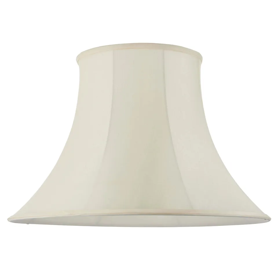 BOXED 32CM H X 47.5CM SILK/SHANTUNG BELL LAMP SHADE (1 BOX)