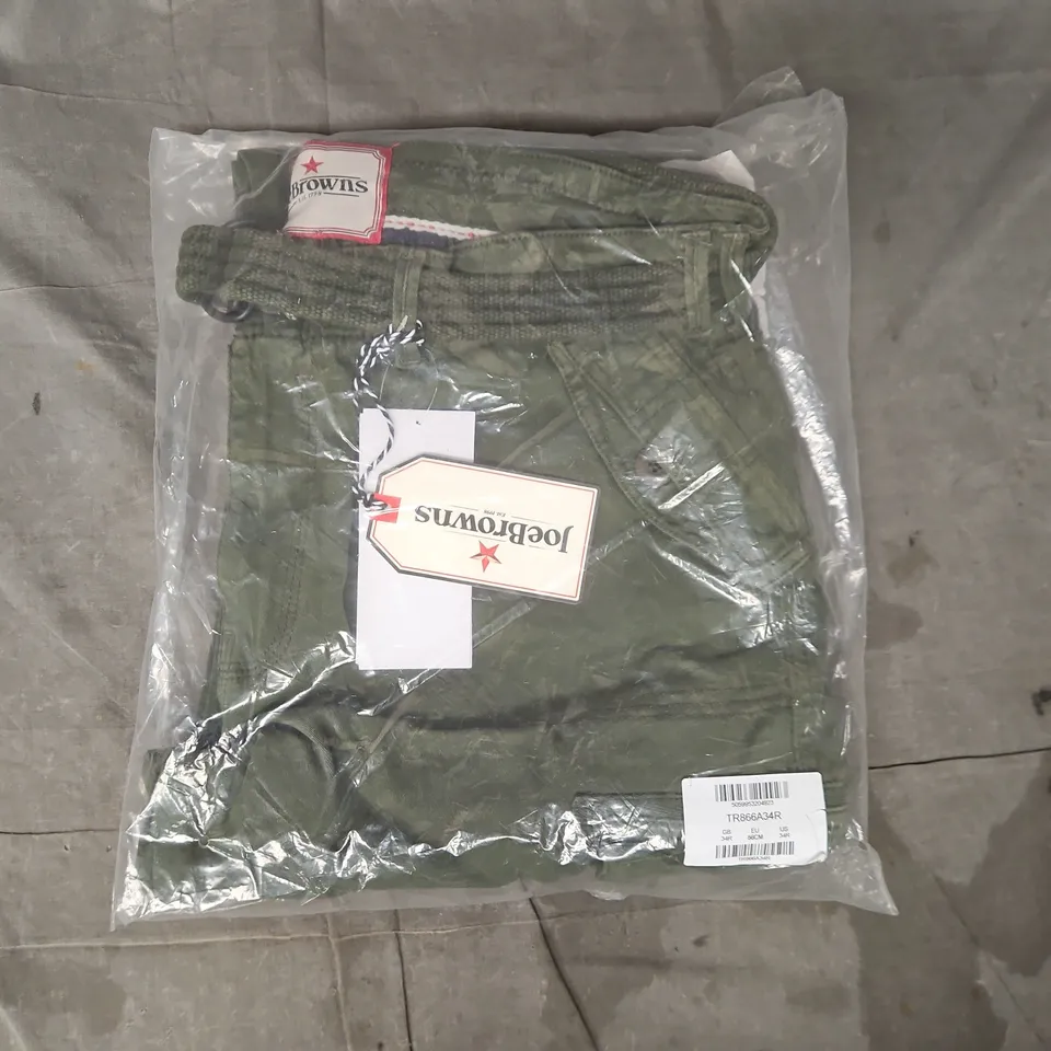 BAGGED JOE BROWNS TROUSERS IN GREEN SIZE 34R