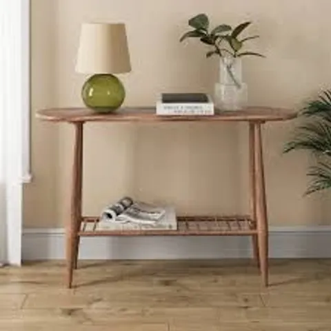 BOXED HAIDER CONSOLE TABLE, ACACIA WOOD - LIGHT WOOD (1 BOX)