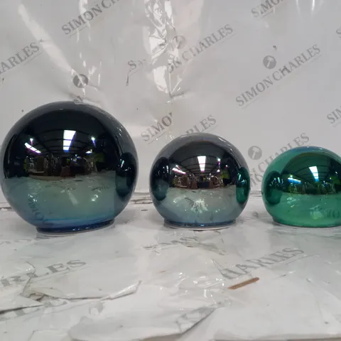 BUNDLEBERRY SET OF 3 INFINITY SPHERES, MULTI-COLOURED