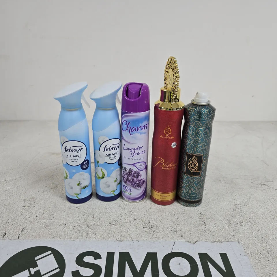 TOTE OF APPROXIMATELY 12 ASSORTED AIR FRESHENER PRODUCTS TO INCLUDE FEBREZE, CHARM, AL HADI ETC