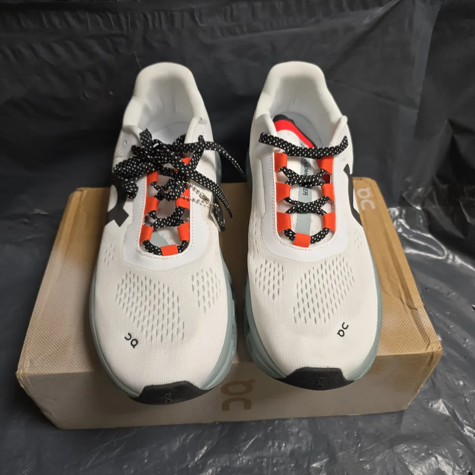 ON RUNNING CLOUDMONSTER GLACIER/MEADOW – WHITE SNEAKERS, UK 9 (US 10)