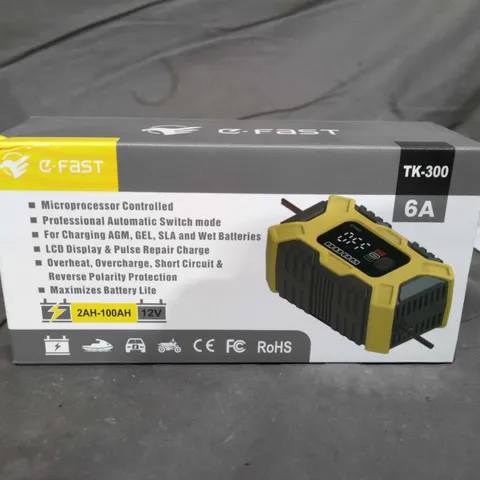 e-FAST TK-300 6A Battery Charger 12V for AGM/GEL/SLA - Boxed