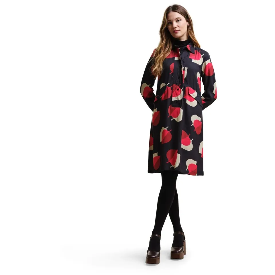 BRAND NEW REGATTA WOMENS ORLA KIELY PRINTED BUTTON DOWN MIDI DRESS IN SHADOW ELM PINK SIZE UK 12