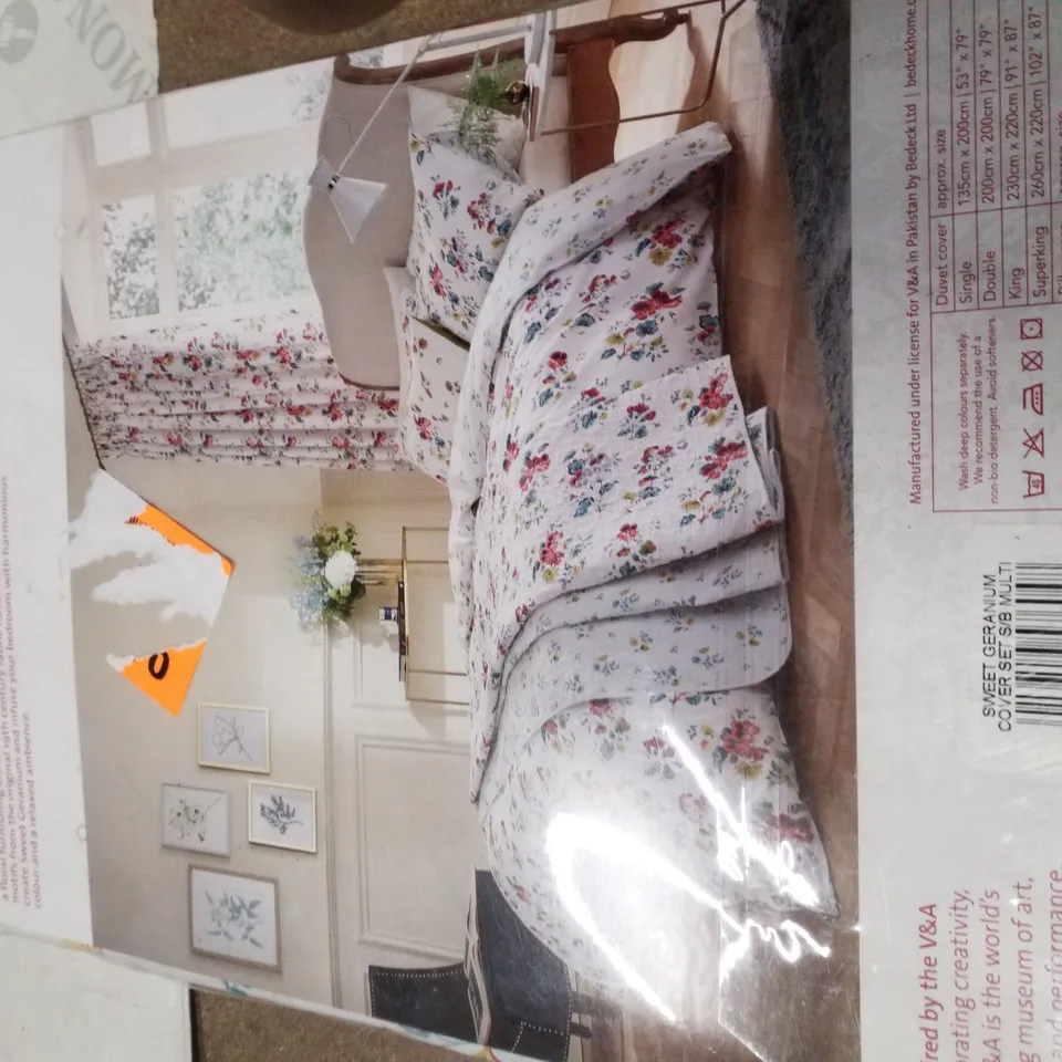 BRAND NEW SEALED SWEET GERANIUM DUVET SET COVER SINGLE 