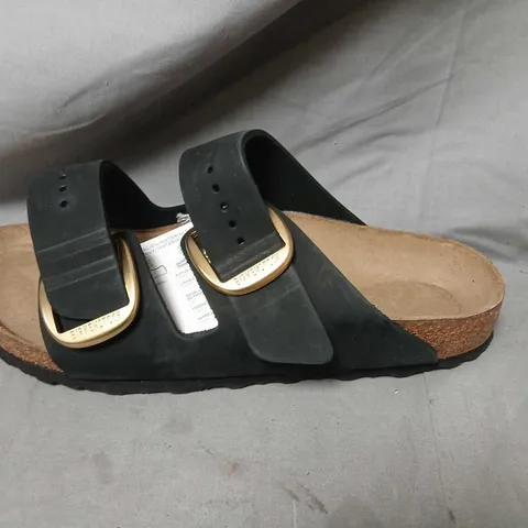 BIRKENSTOCK BLACK TWO-STRAP SANDALS, UK 6 (NARROW FIT)
