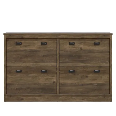 BOXED BRISTOL 4 FLIP DOOR SHOE STORAGE CUPBOARD 