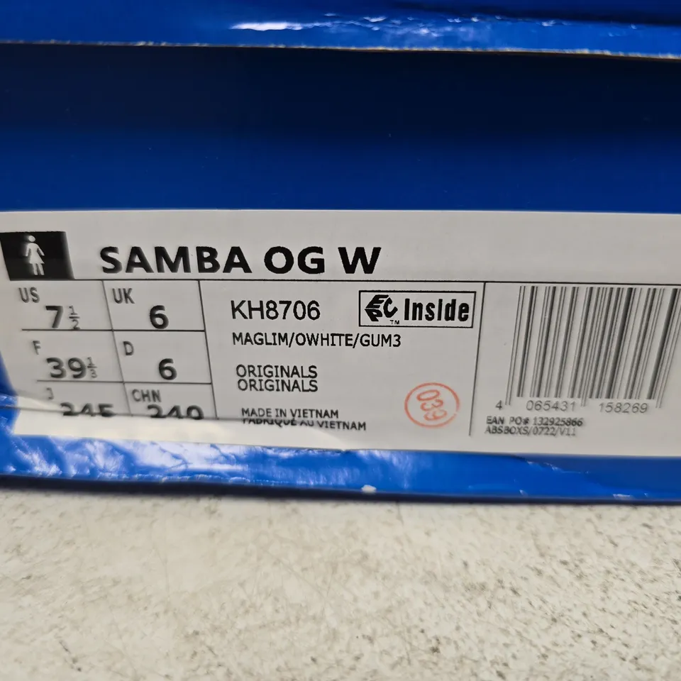 ADIDAS SAMBA OG W GREEN SUEDE SNEAKERS – UK 6