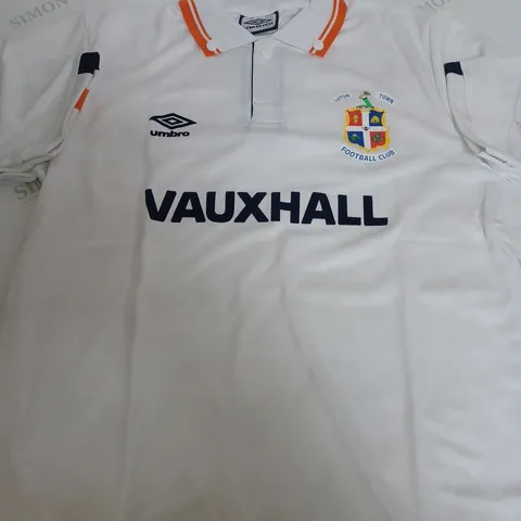 UMBRO LUTON TOWN FOOTBALL CLUB SHIRT - LARGE