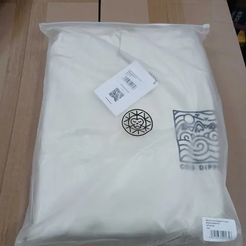 BAGGED BRASS MONKEY MEN'S COLD DIPPER HOODY OFF WHITE SIZE XXL