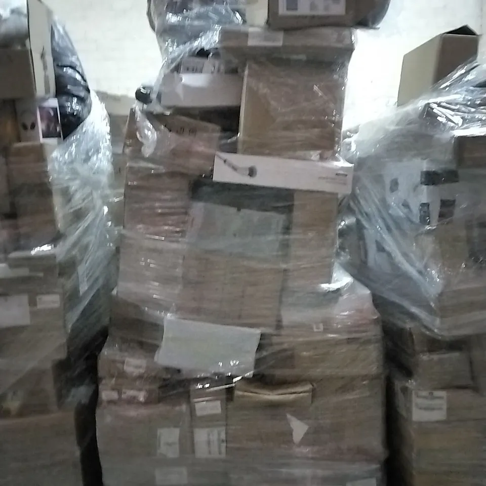 PALLET OF ASSORTED PRODUCTS AND HOUSEHOLD GOODS TO INCLUDE;MULTIFUNCTIONAL ELECTRIC CLEANING BRUSH,KITCHEN FAUCET,TOILET BRUSH SET