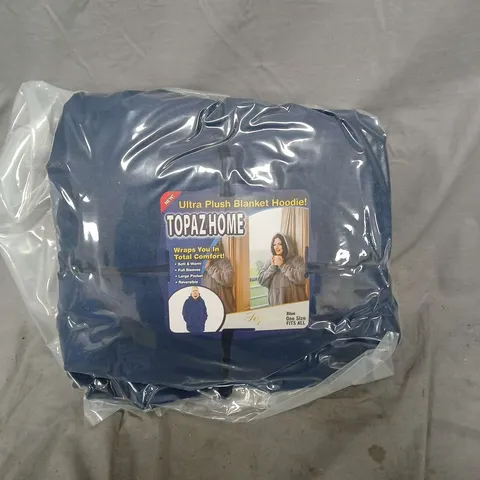 box of approx 10 Topaz Home Ultra Plush Blanket Hoodie – Navy Blue, One Size