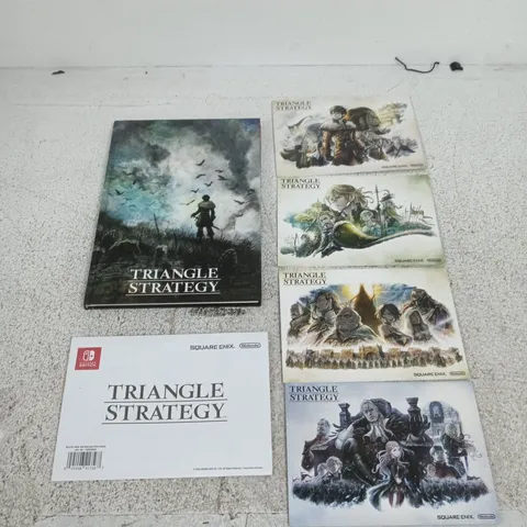 BOX OF APPROXIMATELY 50 TRIANGLE STRATEGY – NINTENDO SWITCH BOOKS WITH POSTCARDS
