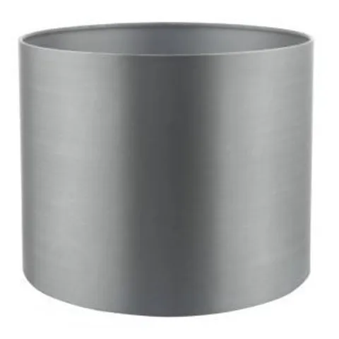 BOXED DAR LIGHTING HILDA DOUBLE LINED FAUX SILK CYLINDER SHADE 12CM GREY PACK OF 6