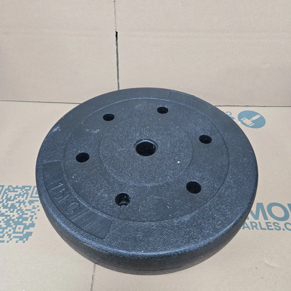 15KG WEIGHT PLATE IN BLACK 
