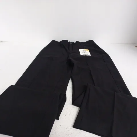 STRADIVARIUS SLIM STRAIGHT TROUSERS – BLACK – UK 10