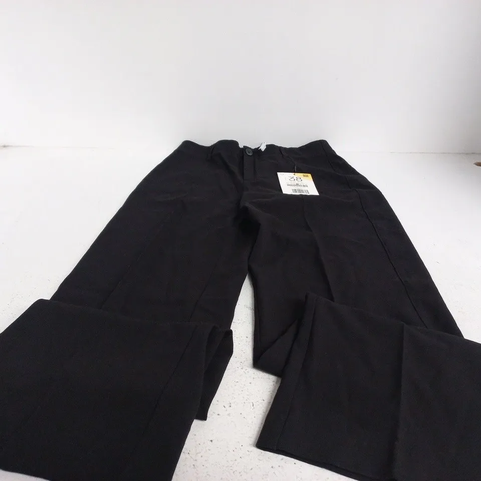 STRADIVARIUS SLIM STRAIGHT TROUSERS – BLACK – UK 10