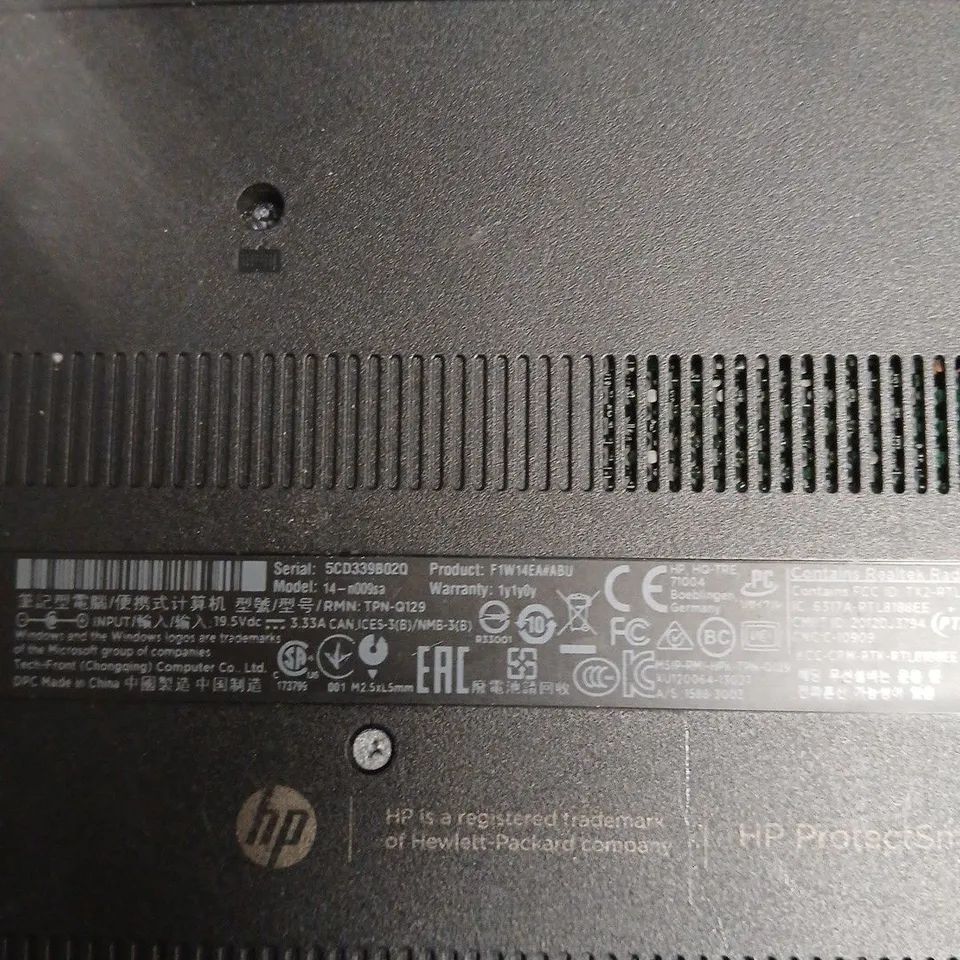 HP PAVILION LAPTOP – BLACK, MODEL 14-N009SA