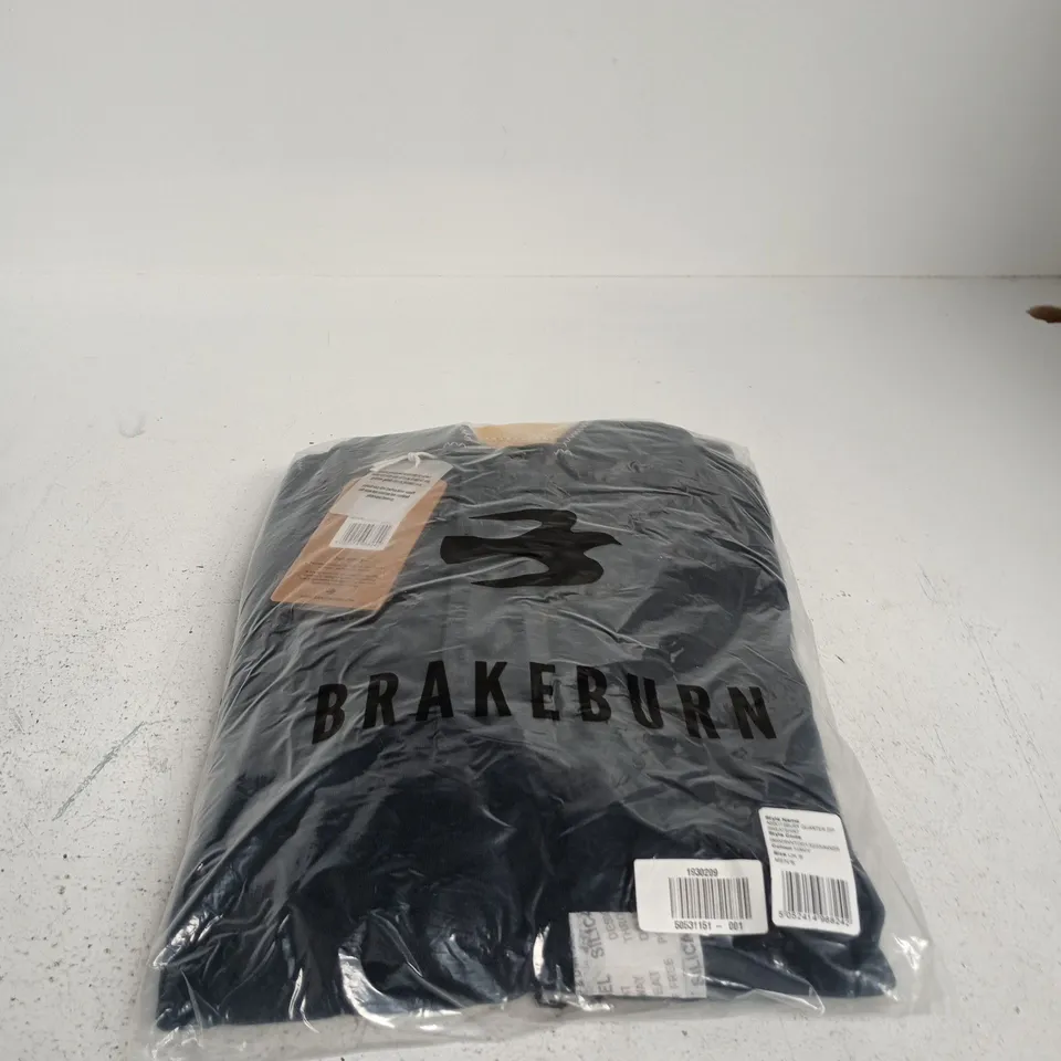BRAKEBURN ABBOTSBURY QUARTER ZIP SWEATSHIRT – NAVY, UK SIZE S