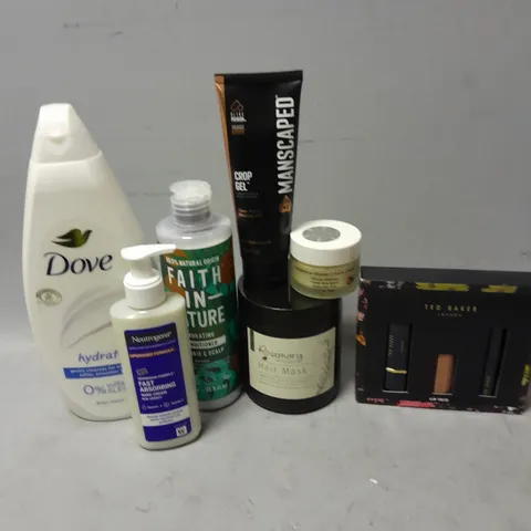 APPROXIMATELY 20 ASSORTED HEALTH & BEAUTY ITEMS TO INCLUDE - DOVE BODY WASH, MANSCAPED CROP GEL AND TED BAKER LIP TRIO