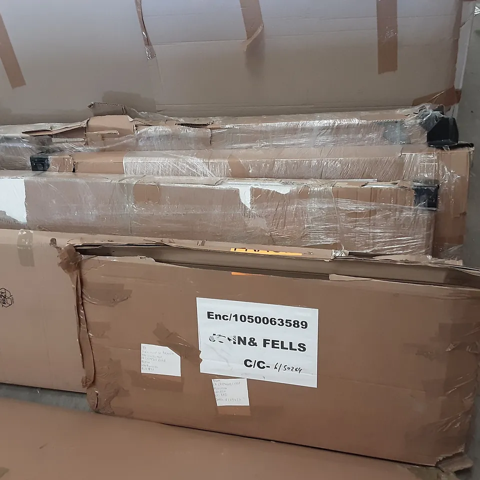 BOXED DESIGNER FURNITURE PIECES. PACKAGE FROM 1 TO 6 . PACKAGE 3 IS MISSING- GREY 5 BOXES 