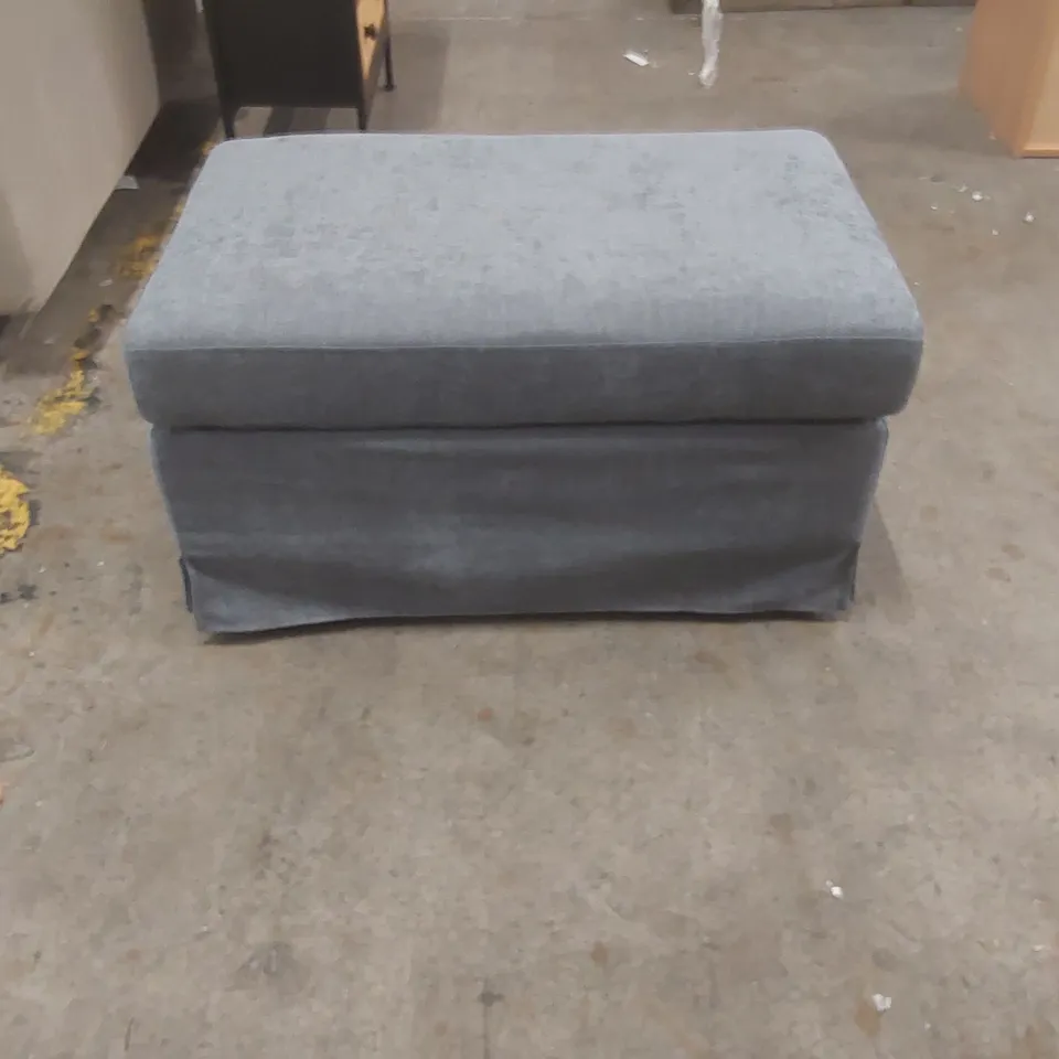 QUALITY DESIGNER FABRIC UPHOLSTERED FOOTSTOOL
