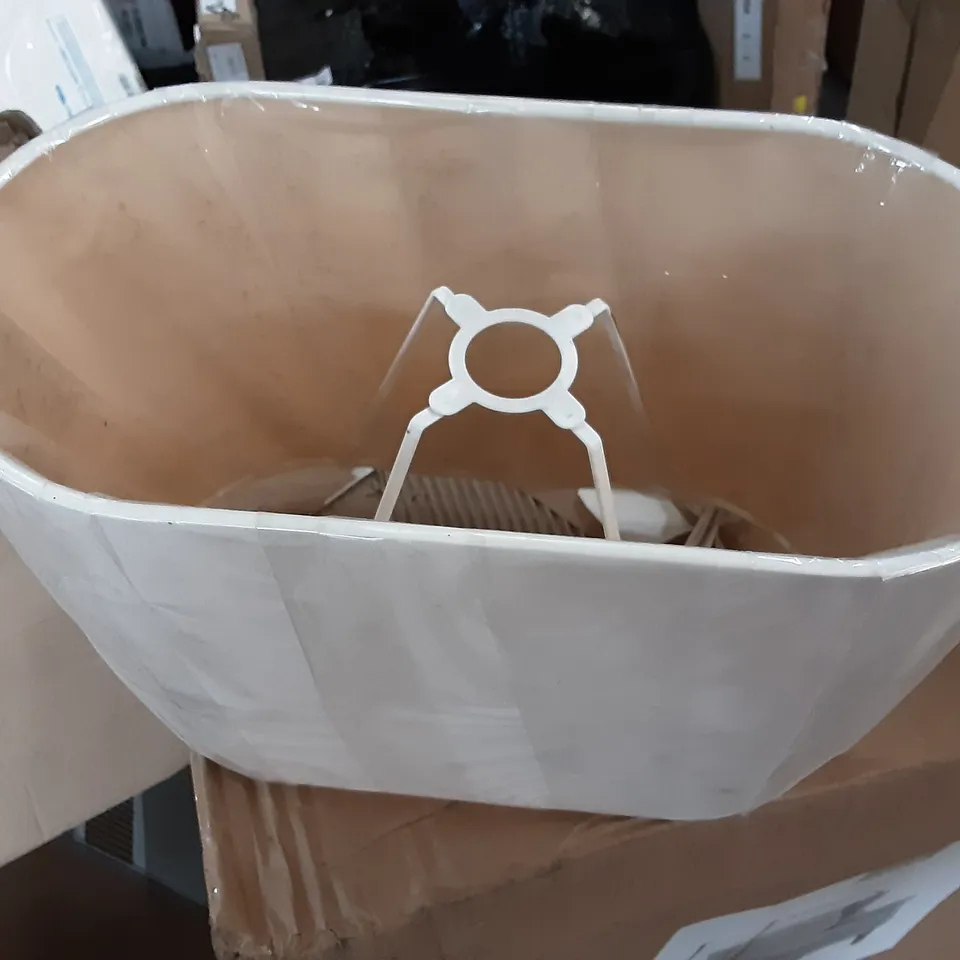 WRAPPED LAMP SHADE IN CREAM / BEIGE , 60W MAXIMUM 
