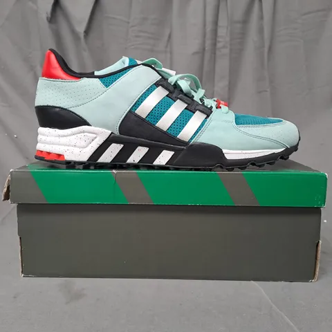 BOXED PAIR OF ADIDAS EQUIPMENT RUNNING SUPPORT SHOES IN MULTICOLOUR UK SIZE 10.5